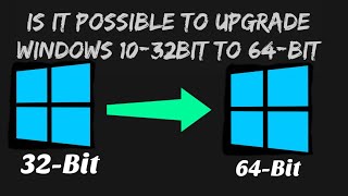 Upgrade Windows 10 32bit to 64bit without losing data and files in 2021 [upl. by Krishnah221]