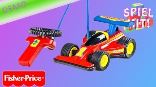 Ferngesteuertes Auto  Fisher Price RC Formel Junior Fernlenkflitzer Vorstellung  DEMO [upl. by Arbua]