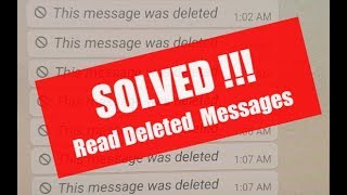 SOLVED Read Deleted Messages On Whatsapp Messenger  This Message Was Deleted [upl. by Ehtyde]