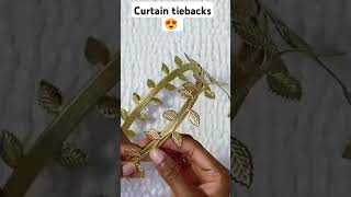 DIY Curtain Tiebacksshortsvideotiebackcurtains [upl. by Arahas]