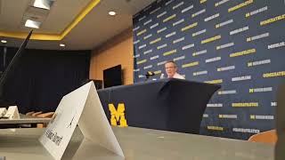 At Michigan Basketball Media Day speaking to first year coach Dusty May [upl. by Noirad268]