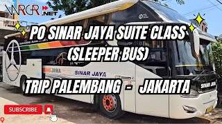 TRIP PALEMBANG  JAKARTA PO SINAR JAYA SUITE CLASS SLEEPER BUS [upl. by Amikat]