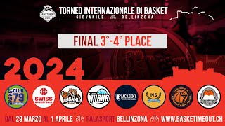 BASKETIMEOUT 2024 Final 3° – 4° place KK Ilirja Ljubjana  Fortitudo Academy [upl. by Perrine141]