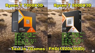 AMD Ryzen 7 7800X3D vs AMD Ryzen 7 9800X3D  RTX 4080  Test in 7 Games  FHD1920x1080 [upl. by Malkah]