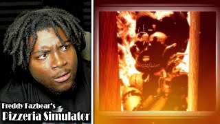 Horror Fan Reacts To FNAF Pizzeria Simulator ENDING [upl. by Berri393]