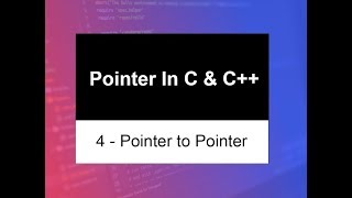 Pointer in C  4  Pointer to Pointer Myanmar [upl. by Animas]