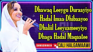 MALYUUN MAANKA  DHAGA HADAL  LYRICS [upl. by Eirffej558]