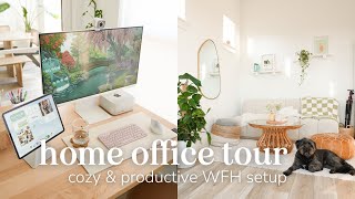 2023 Home Office Tour  Cozy Productive amp Aesthetic WFH Setup [upl. by Keith]