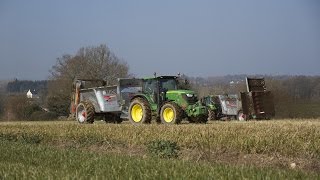 Deux épandeurs PICHON Muck Master M1350 à lépandage de fumier lourd [upl. by Adnelg]