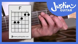 3 Ways of Playing F Chord  Guitar Lesson  Guitar for Beginners Stage 6 BC161 [upl. by Devland424]