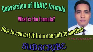 Conversion of HbA1c [upl. by Aderfla]