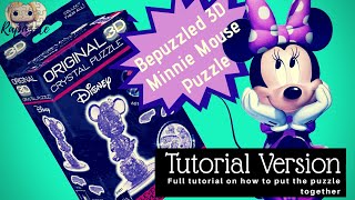 Bepuzzled 3D Crystal Puzzle Minnie Mouse Tutorial Version Purple [upl. by Idak]