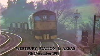 BR in the 1980s Westbury Station amp Areas on 9th December 1988 [upl. by Olia]