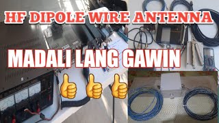 HF DIPOLE ANTENNA MADALI LANG GAWIN [upl. by Harlan]