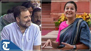 Affectionate gesture Priyanka Chaturvedi on alleged flying kiss by Rahul Gandhi in Parliament [upl. by Walter]