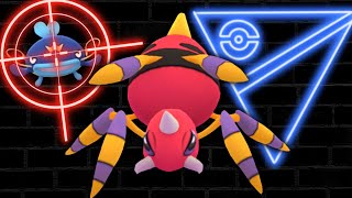 NEW TRAILBLAZE ARIADOS IS HUNTING WATER TYPES IN THE GREAT LEAGUE  Pokémon Go Battle League [upl. by Mahgem591]