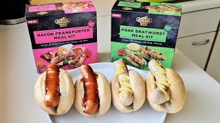 WOW New Bacon Frankfurter amp Pork Bratwurst Meal Kit Review [upl. by Reidid]