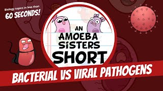 Bacterial vs Viral Pathogens  Amoeba Sisters Shorts [upl. by Aidekal]