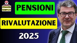 🟨 RIVALUTAZIONE PENSIONI 2025❗️ AUMENTI E BONUS DI GENNAIO 2025❗️ [upl. by Orelle732]