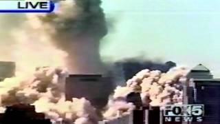 North Tower Collapse  As It Happened Across Networks [upl. by Juditha700]