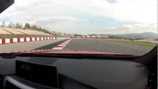 2012 F30 328i doing two laps at Catalunya F1 track in Barcelona [upl. by Branscum]