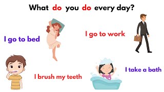 Action Verbs For Beginner Daily English  What Do You Do Every Day  English Sentences [upl. by Billat]