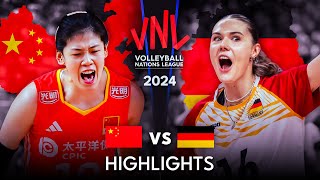 🇨🇳 CHINA vs GERMANY 🇩🇪  Highlights  Womens VNL 2024 [upl. by Imat249]