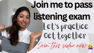 Oet listening practice real time with expert trainer [upl. by Dwain]