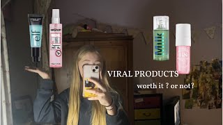 telling you if my viral products are worth the hype and money or not 🤍❄️ [upl. by Shurlocke]