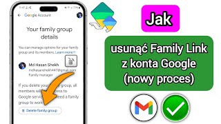 Jak usunąć Family Link z konta Google nowy proces Usuwam Family Link z konta Google [upl. by Eissirhc]