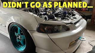 Installing a Built D16 engine in my Honda Civic [upl. by Atiuqet]