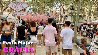 Barcelona FESTA MAJOR de GRÀCIA 2024 Sunday Walking Tour [upl. by Winston]