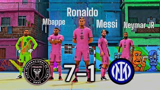 FC24 MESSI RONALDO NEYMAR JR AND JOIN INTER MIAMI  INTER MIAMI VS INTER MILAN VOLTA FOOTBALL [upl. by Chilson]