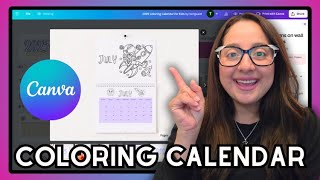 Create a Calendar in Canva COLORING with a Twist Tutorial [upl. by Yelime]