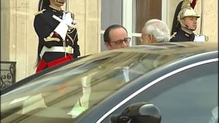 PM Modi meets French President Francois Hollande [upl. by Neliak]