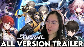 NONGAMER WATCHES ALL HONKAI STAR RAIL VERSION TRAILERS FOR THE FIRST TIME PART 1 [upl. by Llebana]