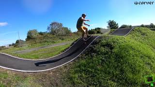 quotThe Thrill of the Carver Skateboard  Pump Track in South Walesquot [upl. by Gatias]