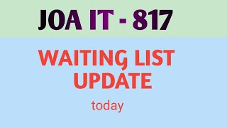 JOA IT 817 resultwaiting list update 2024 himachalpradesh [upl. by Eeroc847]