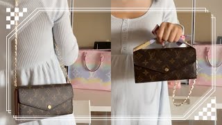 DIY Louis Vuitton Wallet on Chain  How to Add a Strap to your wallet [upl. by Melas]