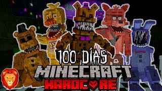 SOBREVIVÍ 100 días en la Pizzeria de FIVE NIGHTS AT FREDDYS en Minecraft HARDCORE y esto sucedió [upl. by Haletta]