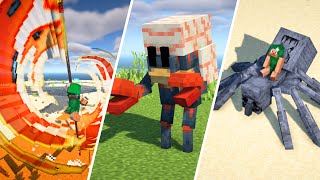 11 Amazing Minecraft Mods  1201 ＆ 121  RIDEABLE Ragno [upl. by Waverly]