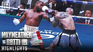 FIGHT HIGHLIGHTS  Floyd Mayweather vs John Gotti III [upl. by Annaitsirk]