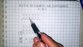 resta de binarios con Complemento a Dos  Explicación rápida [upl. by Dowski]