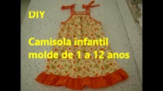 Camisola infantil com molde de 1 a 12 anos  DIY [upl. by Llibyc]