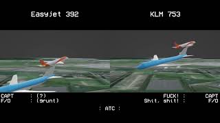 FICTIONAL CRASH  Easyjet 392 and KLM 753 First Collision  VERSION 110 [upl. by Ahsok]