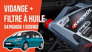 Vidange et changement du filtre à huile C4 Picasso 1 18i 🛢 [upl. by Thibault]