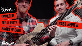 Bass Review Fodera Imperial 5 MG Buckeye Burl ft DavidVause amp Houmannbass [upl. by Paget]