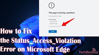 How to Fix the statusaccessviolation error on Microsoft Edge [upl. by Nosle]