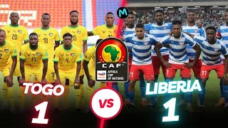 TOGO 1 VS LIBERIA 1  ELIM CAN MAROC 2025 [upl. by Enitsirk]