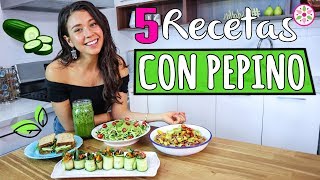 5 RECETAS CON PEPINO PARA QUEMAR GRASA 🥒Yovana [upl. by Franciscka139]